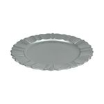 Plato Base de 33 cm con Diseño Ondulado Color Plateado