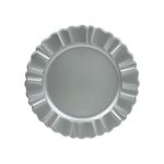 Plato Base de 33 cm con Diseño Ondulado Color Plateado