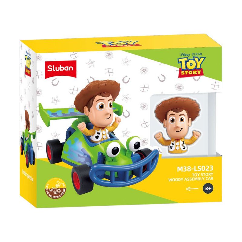 Set de Construcción Vehículo de Carreras Woody 7 Pzas
