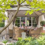 Set de 2 Sillones de Jardín Medena de Aluminio Color Beige