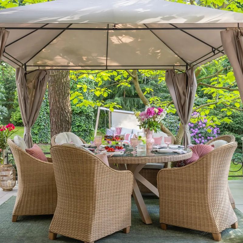 Set de 2 Sillones de Jardín Medena de Aluminio Color Beige