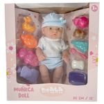 Muñeca Bebé con Accesorios 12 Plg Color Azul