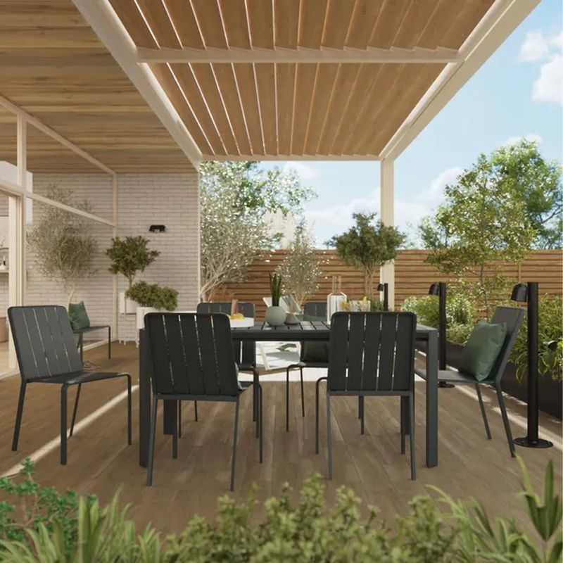 Mesa de Jardín Extensible Idaho de Aluminio de 110 a 162 x 75 x 82 cm Color Gris