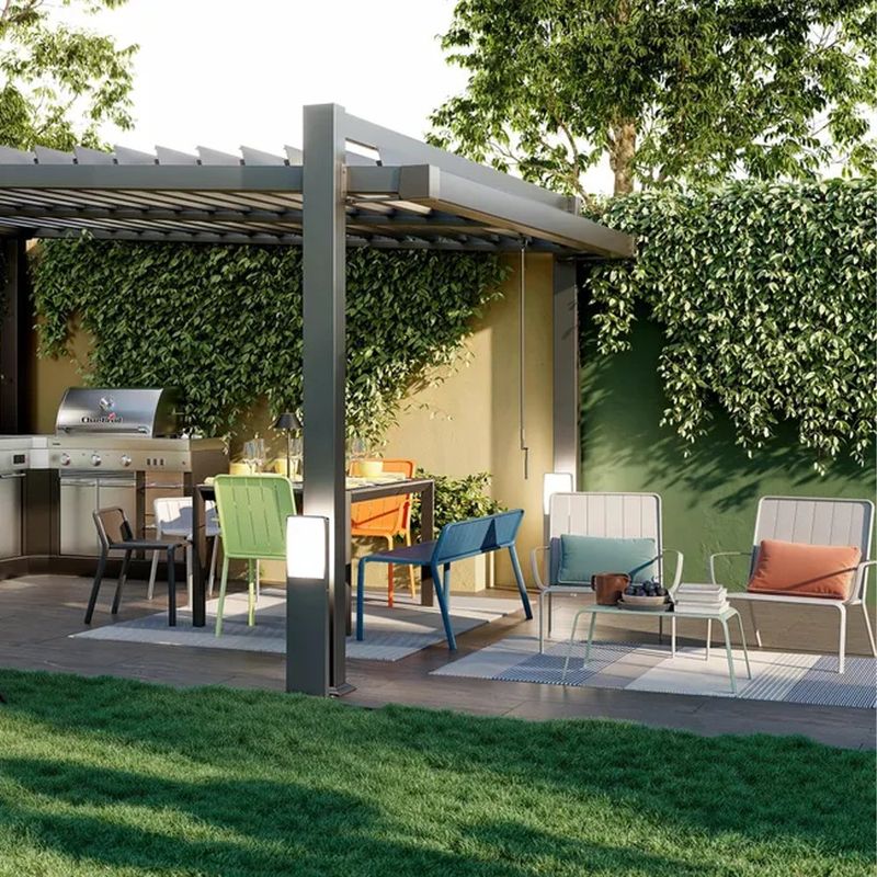 Banco de Jardín Idaho de Aluminio de 51 x 48.5 x 56 cm Color Gris