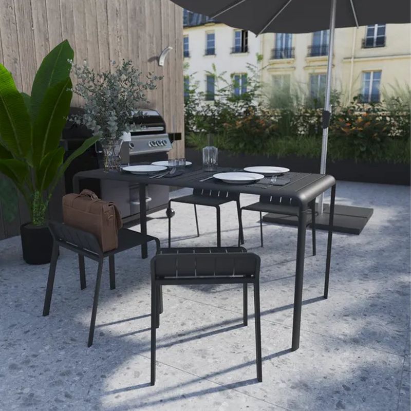 Banco de Jardín Idaho de Aluminio de 51 x 48.5 x 56 cm Color Gris