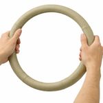 Cubre Volante para Auto Custom Grip de Cuero Sintético Beige de 39 cm