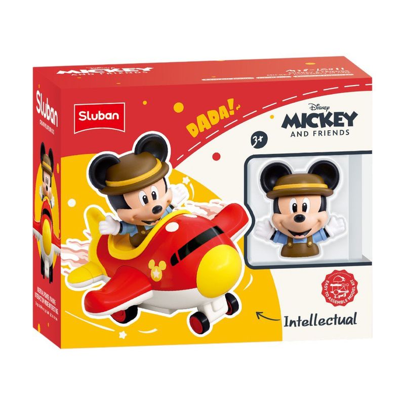 Set de Construcción Avión a Fricción Mickey 7 Pzas