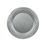 Plato Base de 33 cm con Diseño Texturizado Color Plateado