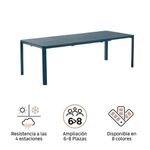 Mesa de Jardín Extensible Idaho de Aluminio de 180 a 240 x 100 x 76 cm Color Azul