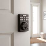 Cerrojo Electrónico Digital con Llave para Puerta de Entrada y Dormitorio Color Negro