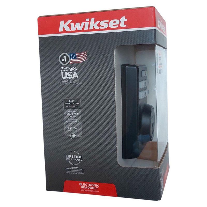 Cerrojo Electrónico Digital con Llave para Puerta de Entrada y Dormitorio Color Negro