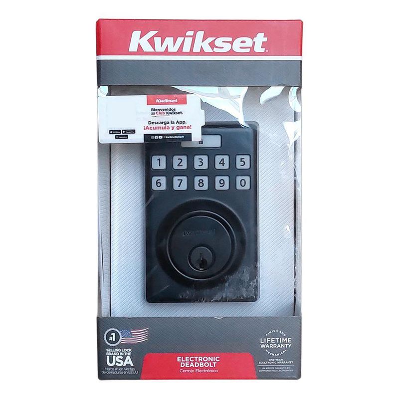 Cerrojo Electrónico Digital con Llave para Puerta de Entrada y Dormitorio Color Negro