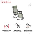 Silla de Jardín Gravedad Cero II de 87 x 110 x 66 cm Color Verde