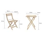 Set de Muebles de Balcón Origami para 2 Personas Color Beige