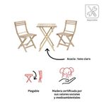 Set de Muebles de Balcón Origami para 2 Personas Color Beige