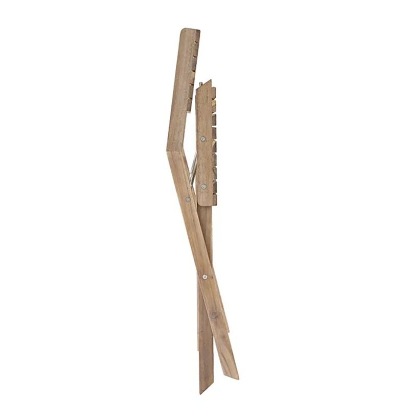 Set de 2 Sillas de Jardín Solis II sin Brazos de Acacia Color Natural