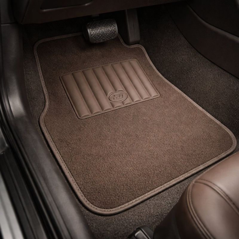 Set de 4 Alfombras para Auto de Felpa y Hule Hs Plush Beige