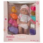 Muñeca Bebé con Accesorios 12 Plg Color Rosa