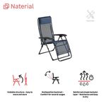 Silla de Jardín Gravedad Cero II de 87 x 110 x 66 cm Color Azul