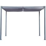 Pérgola de Acero y Aluminio Horali Color Gris Antracita de 297 x 297 Cm