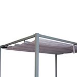 Pérgola de Acero y Aluminio Horali Color Gris Antracita de 297 x 297 Cm
