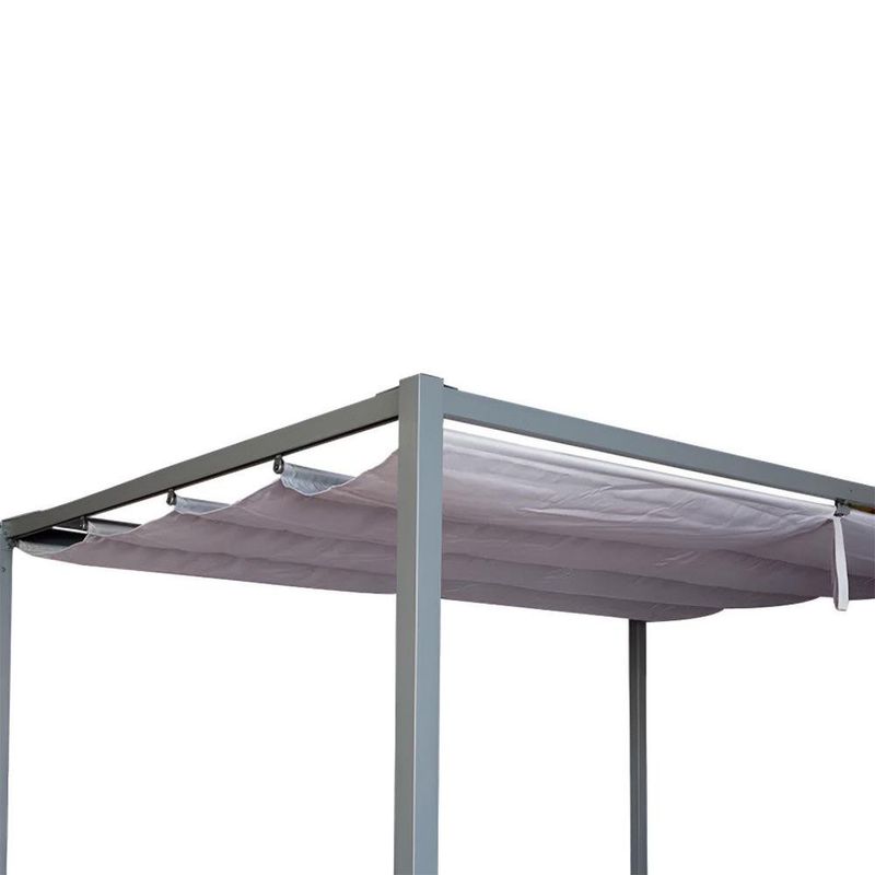 Pérgola de Acero y Aluminio Horali Color Gris Antracita de 297 x 297 Cm