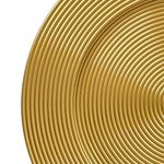 Plato Base de 33 cm con Diseño Circular Texturizado Color Dorado