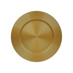 Plato Base de 33 cm con Diseño Circular Texturizado Color Dorado