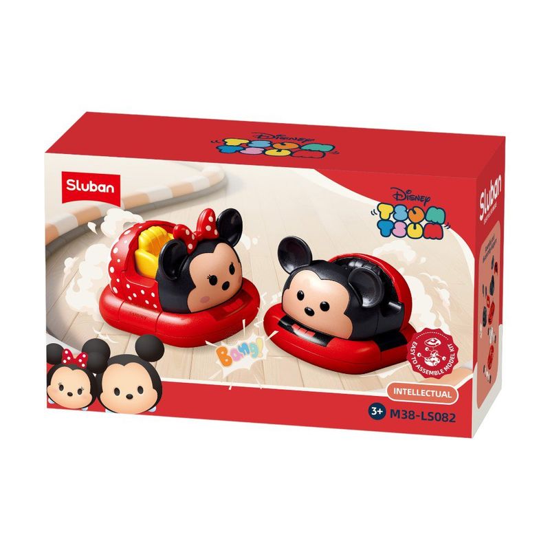 Set de Construcción 2 Vehículos de Choques Mickey y Minnie