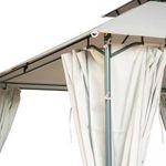 Pérgola de Metal Oxis Color Gris de 301 x 280 x 301 Cm