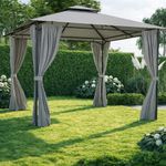 Pérgola de Metal Oxis Color Gris de 301 x 280 x 301 Cm