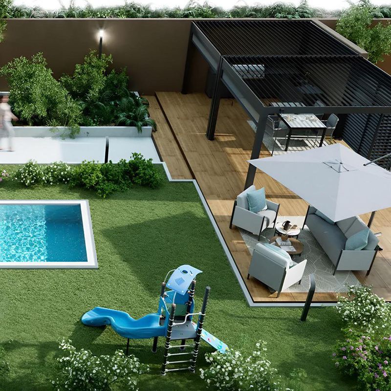 Pérgola Bioclimática Modus de Aluminio Color Gris 3.6 x 3.6 x 2.5 Metros