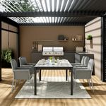 Pérgola Bioclimática Modus de Aluminio Color Gris 3.6 x 3.6 x 2.5 Metros