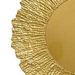 Plato Base de 33 cm con Diseño Decorativo Texturizado Color Dorado
