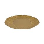 Plato Base de 33 cm con Diseño Decorativo Texturizado Color Dorado