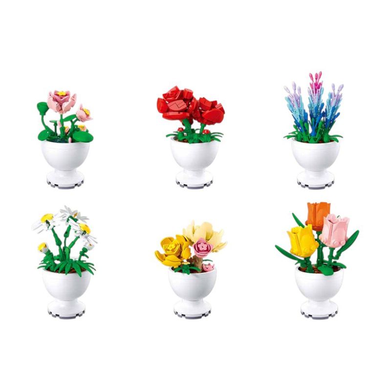 Set de Construcción Mini Plantas Armables Diseños Surtidos