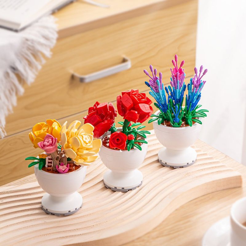 Set de Construcción Mini Plantas Armables Diseños Surtidos