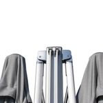 Sombrilla Rectangular Doble Sombra de Aluminio de 620 x 295 cm Color Gris