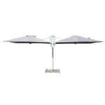 Sombrilla Rectangular Doble Sombra de Aluminio de 620 x 295 cm Color Gris