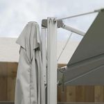 Sombrilla Rectangular Doble Sombra de Aluminio de 620 x 295 cm Color Gris