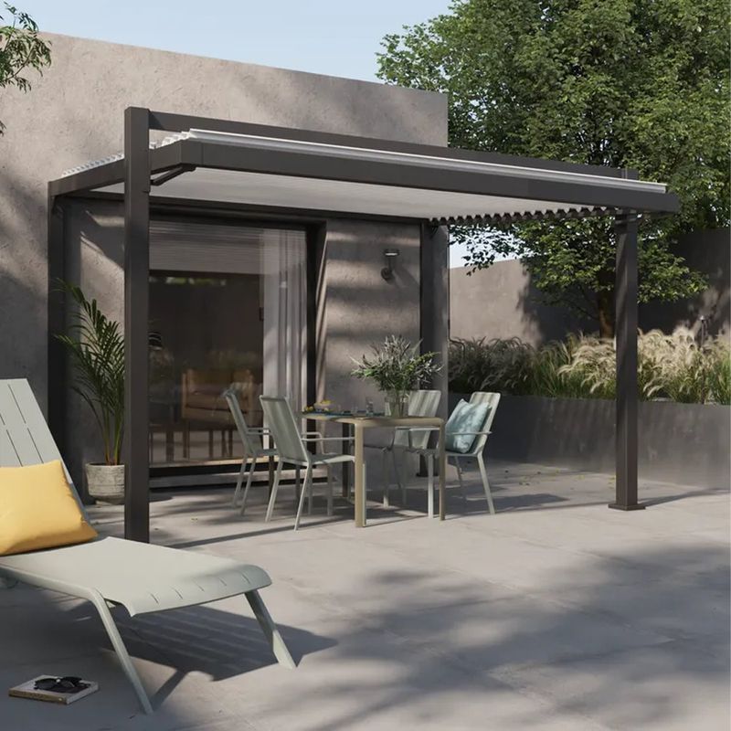 Mesa de Jardín Idaho de Aluminio de 144 x 75 x 70 cm Color Gris