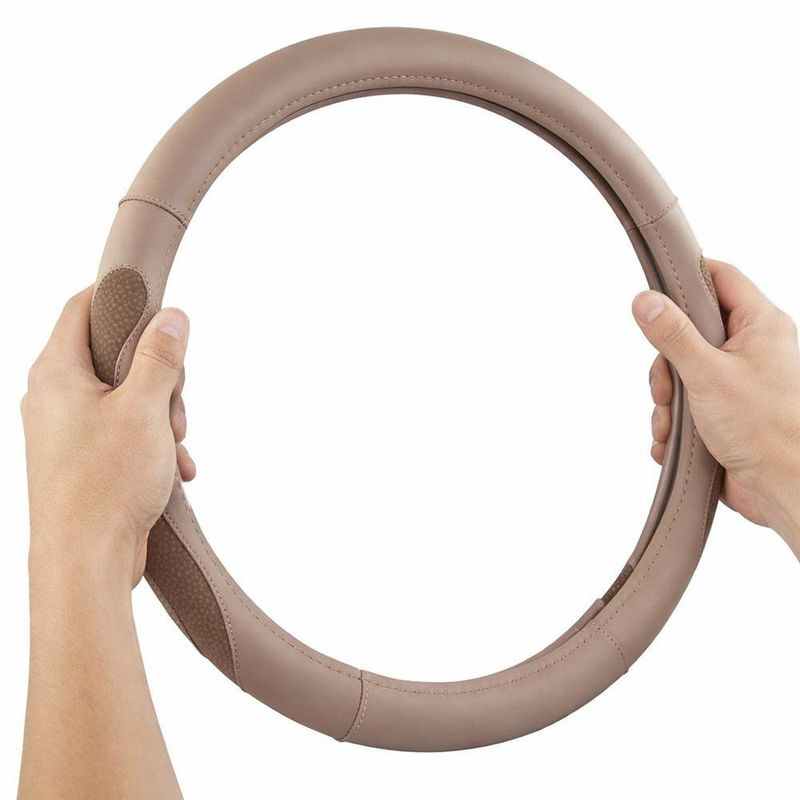 Cubre Volante para Auto de Cuero Sintético Beige