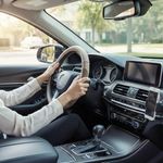 Cubre Volante para Auto de Cuero Sintético Beige