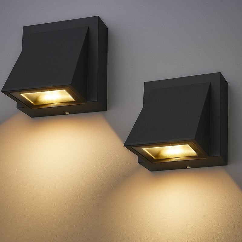 Lámpara Exterior para Pared LED de 9W Modelo Sirius Single 2 Unidades