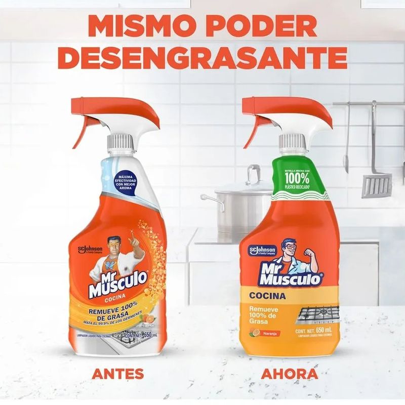 Limpiador para Cocina Mr. Músculo Aroma Naranja de 650 ml
