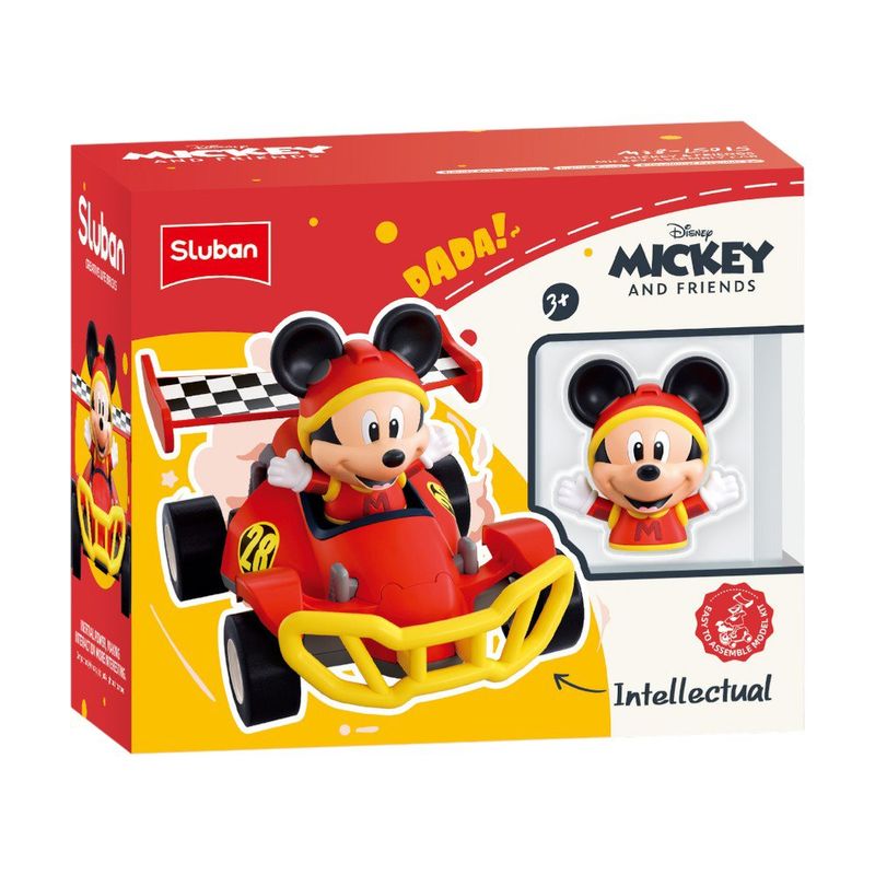 Set de Construcción Vehículo de Carreras Mickey 7 Pzas