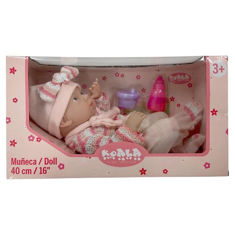 Muñeca Recién Nacida de 16 Plg Color Rosa