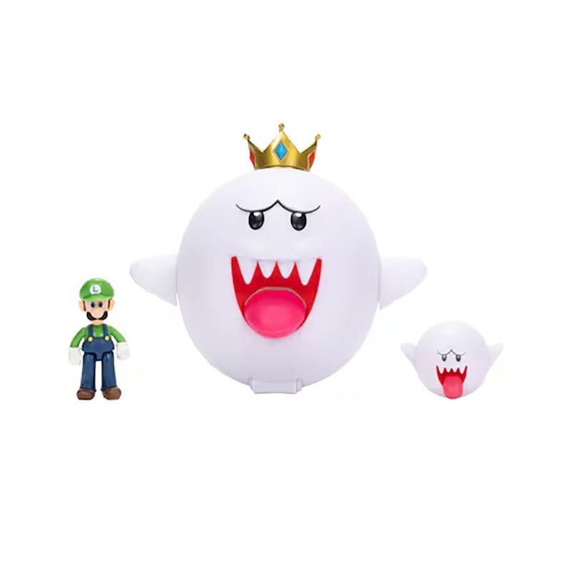 Super Mario Set King Boo Gigante con Figura de Luigi