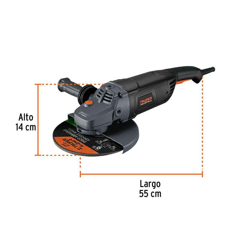 Esmeriladora Angular 9 Plg Industrial 2400W - Truper Expert