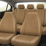 Cubre Asiento para Auto de Tela Beige Liso